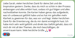 positives Feedback zur Lenormand Sitzung