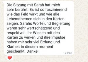 Feedback zur Lenormand Legung